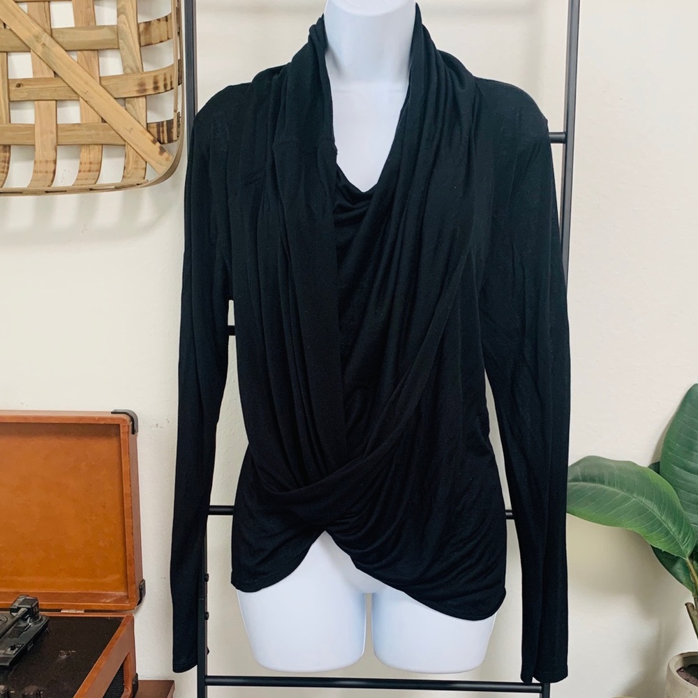 NWT Foreign Exchange Black Cross Front Top